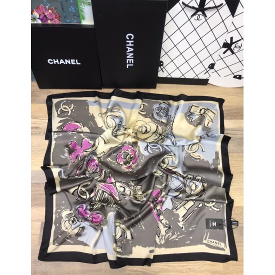 Платок Chanel разноцветный