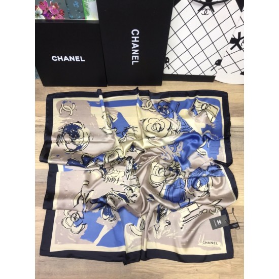 Платок Chanel разноцветный