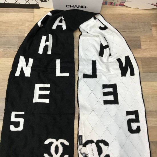 Шарф Chanel N5 чёрный