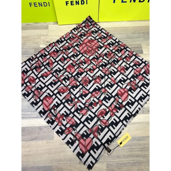 Платок Fendi с цветочным принтом FF