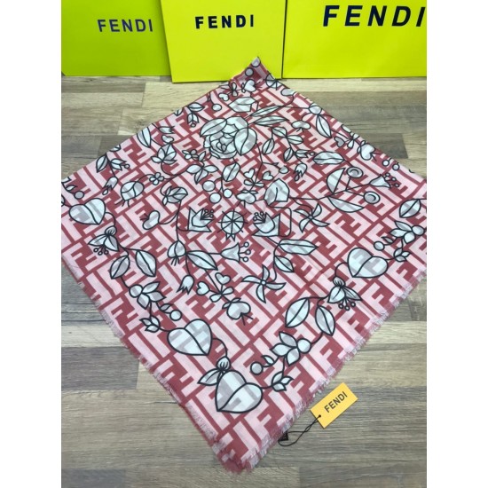 Платок Fendi с цветочным принтом FF