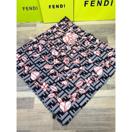 Платок Fendi с цветочным принтом FF