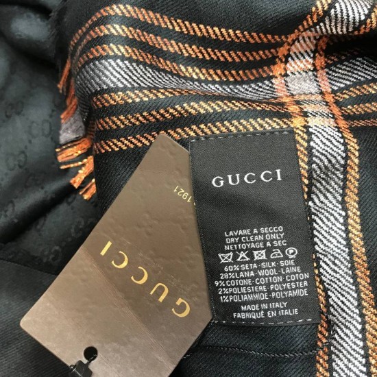 Платок Gucci с монограммой GG чёрный