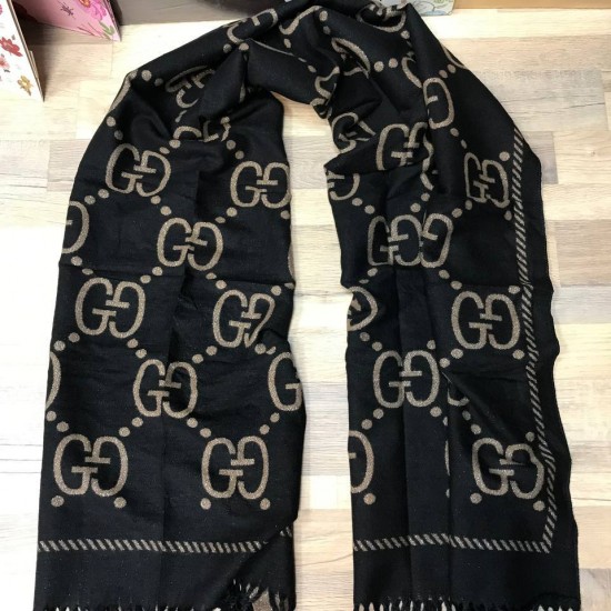 Палантин Gucci GG Supreme чёрный