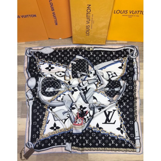 Платок Louis Vuitton с принтом сумок LV