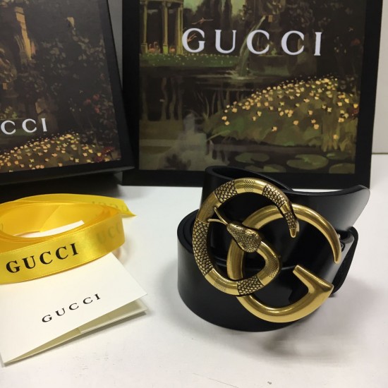 Ремень GUCCI с пряжкой в форме змеи