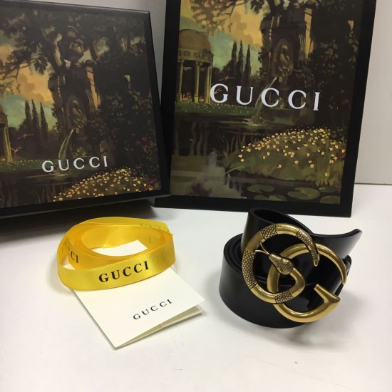 Ремень GUCCI с пряжкой в форме змеи