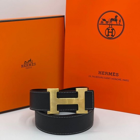 Ремень Hermes с золотистой пряжкой Mini Constance