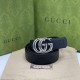 Ремень Gucci с тиснением Signature и серебристой пряжкой GG