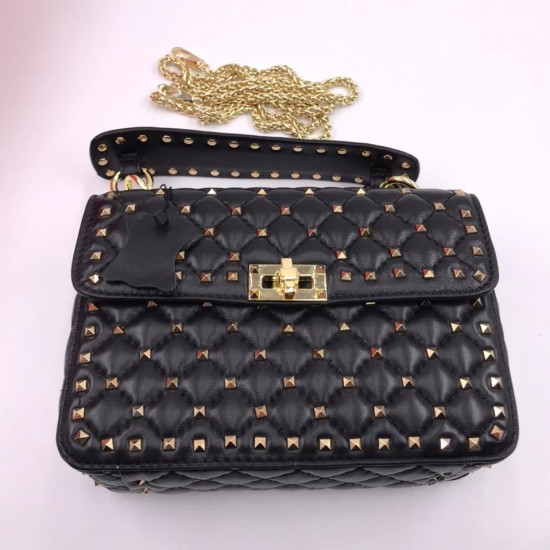 Сумка Valentino Roman Stud The Shoulder Bag чёрная