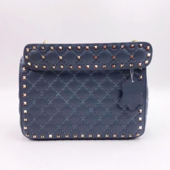 Сумка Valentino Roman Stud The Shoulder Bag синяя