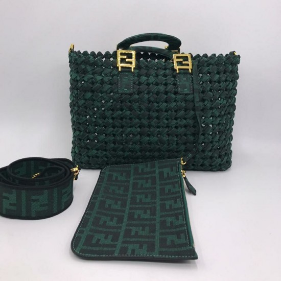 Сумка Fendi плетеная из кожи