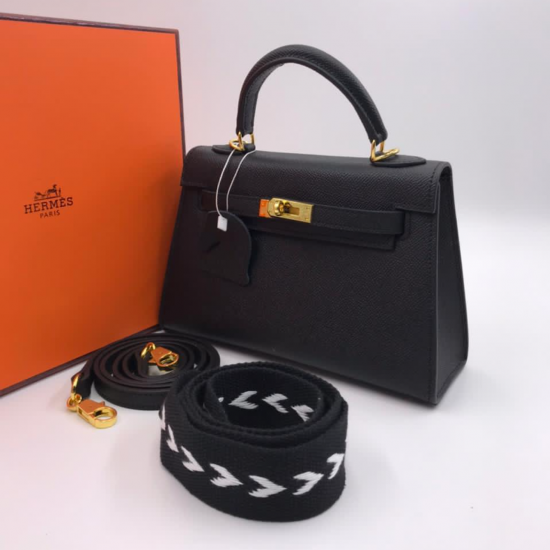 Сумка Hermes Kelly Mini II чёрная