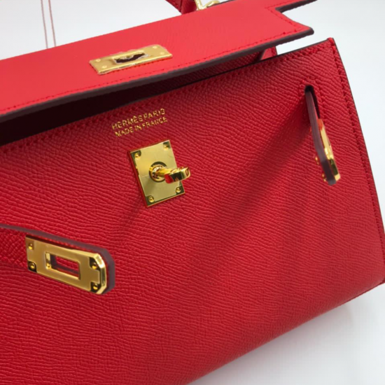 Сумка Hermes Kelly Mini II красная