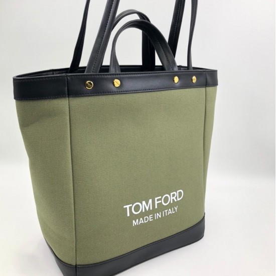 Сумка-шопер TOM FORD - T Screw зелёная mini