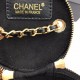 Сумка Chanel бочонок с ремешком-цепочкой чёрная