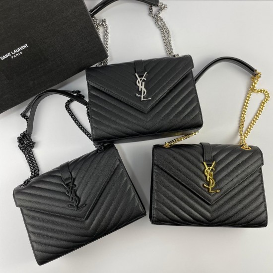 Сумка YSL Monogram Envelope с серебристой фурнитурой